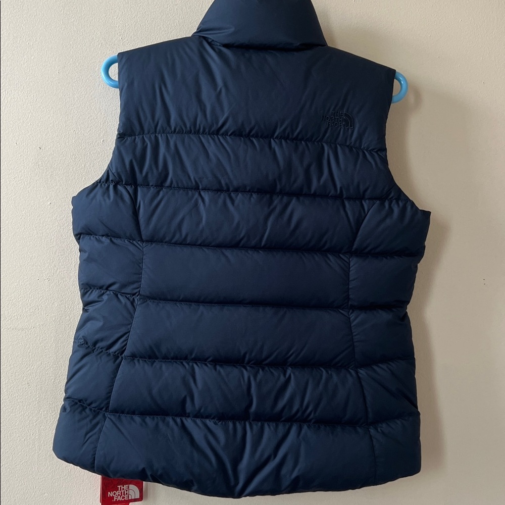 The North Face Womens Nuptse Navy Puffer Vest Sz M 700 Goose Down Outdoor - Picture 6 of 7